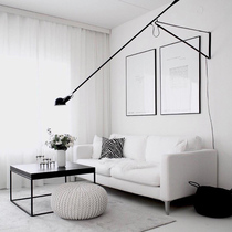 Nordic style non-perforated transparent transparent curtain curtain window screen window window ins Net red bedroom balcony