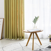 Customized 2021 New Nordic simple modern bay window living room linen finished curtain semi-shading living room balcony