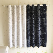 Simple modern Nordic ins style white living room bedroom small curtain finished short bay window semi-shading short curtain