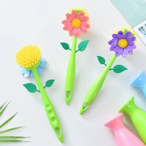 Wash Pan Sunflower Brush Pan Creativity Cute Sun Flower Pan Brush Clean Brush Flowers Wash Pan Brush Dishketer
