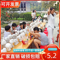 Painting dolls with non-gypsum dolls children diy hand-painted white embryo graffiti enamel toy savings jar