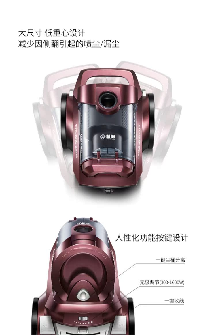 Đức Pu Yun PYC-998 hộ gia đình máy hút bụi mạnh mẽ mạnh mẽ câm thảm nhỏ ngoài việc hút lông chó mèo - Máy hút bụi may hut bui cam tay