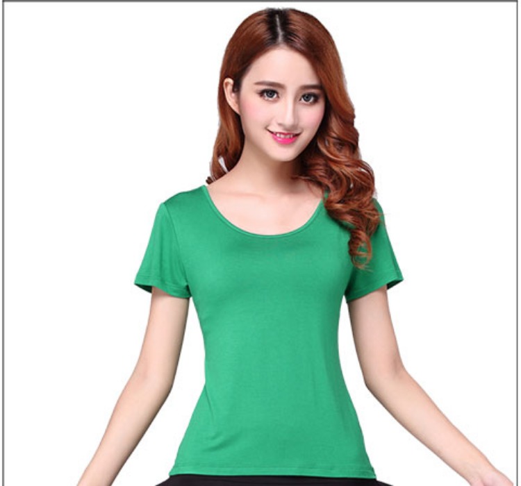 Liu Mei vuông nhảy trang phục áo sơ mi ngắn tay cổ tròn mùa hè quần áo khiêu vũ quần áo khiêu vũ Latin tập thể dục áo thun - Khiêu vũ / Thể dục nhịp điệu / Thể dục dụng cụ giày múa