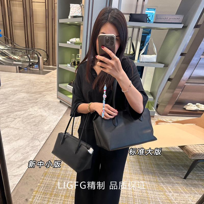 Ligfg Refined Design｜Small Terrasse Long Handle Tote Bag Large Shoulder Underarm Bag Calfskin Handbag