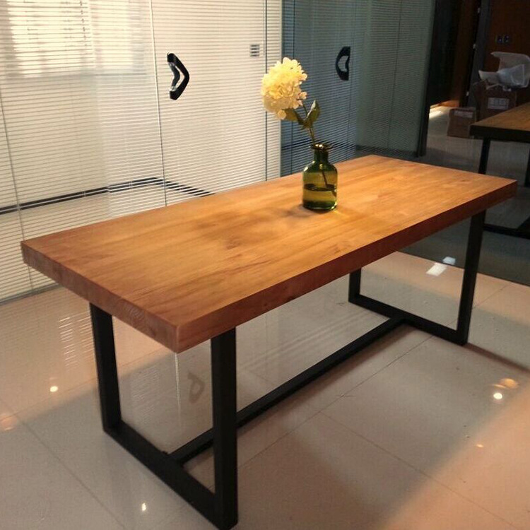 Nordic solid wood conference table minimalist desk bench rectangular negotiating table computer desk strip training table