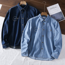 Foreign Trade Tailo ~ American Retro Tooling Spring Autumn New Denim Shirt Long Sleeve Jacket Lining Clothe