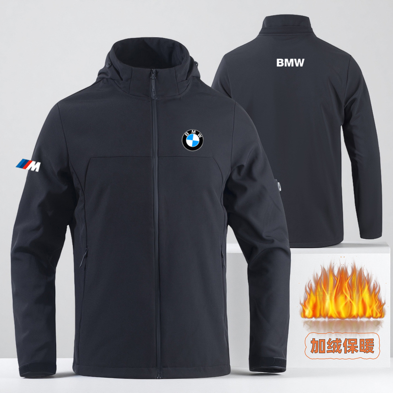 Bmw Motorcycle Fleece-Lined Warm Riding Jacket, Racing Jacket, Windproof Jacket, Motorcycle Clothing, Motorcycle Travel Gear