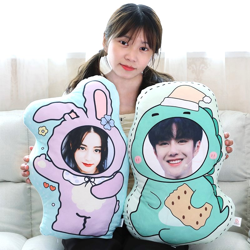 Xiao Zhan Wang Yi Bo Yi Qianxi humanoid pillow customized photo diy Alien Cartoon Doll real-life doll