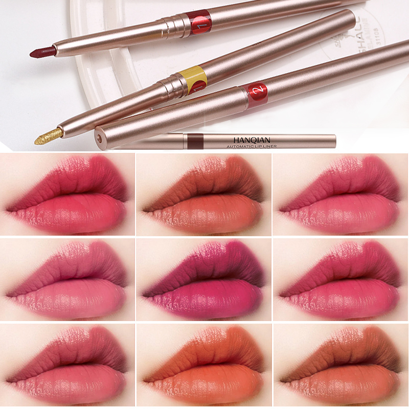 Lip Pen Lip Line Pen Female Hook Line Beginners No Cup Mouth Red Pen Waterproof Persistent Non-Drop Color Automatic