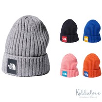 Kiddielove Japan Childrens clothing THE NORTH FACE solid color logo wool hat 20aw