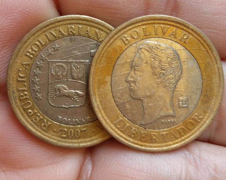 24mm Bicolours Simon Bolivar Liberator South American Coin Coin Commemorative Coin Coin