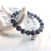  Fu Fei Jewelry Live broadcast No 16 natural ore blue purple fluorite single ring bracelet Female warm palace stone Watermelon crystal bracelet