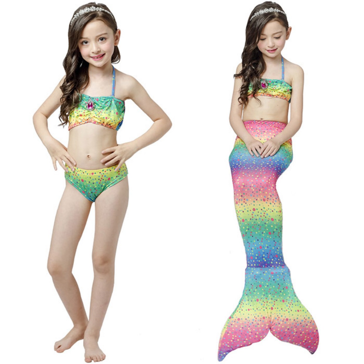 Áo tắm nàng tiên cá 2018 Công chúa dễ thương Beach Spa Girl Baby Baby Baby Female Female Split đồ bơi giá tốt