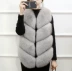 Giải phóng mặt bằng 2018 đặc biệt cung cấp áo khoác lông cáo khâu lông thú vest phiên bản Hàn Quốc mùa thu và mùa đông ấm áp áo khoác lông nữ