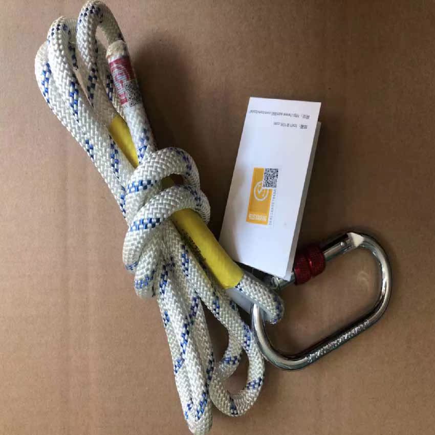 Light safety rope 2m SELF-PROTECTION ROPE DIAMETER 9 5mm BELT O steel safety hook fire rescue 2m-Taobao