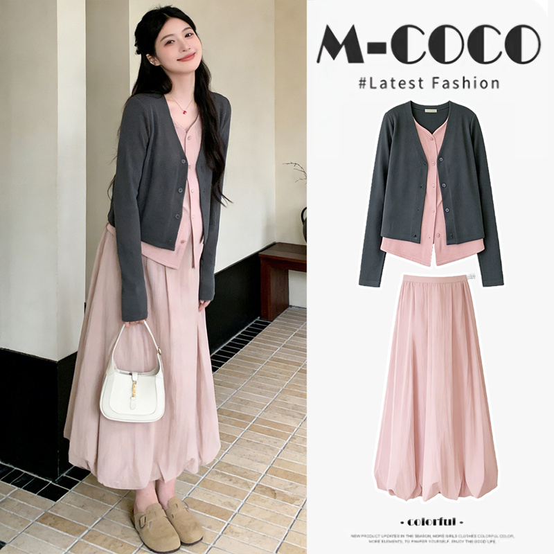 Pregnant Women Wear a Complete Set of Spring Holiday Two-Piece Tops, Flower Bud Skirts, High-End Suits for Pregnant Mothers, New Spring Clothes