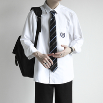 dk uniform mens full set of original free tie jk shirt Mens long-sleeved Japanese school season suit Womens class suit white shirt
