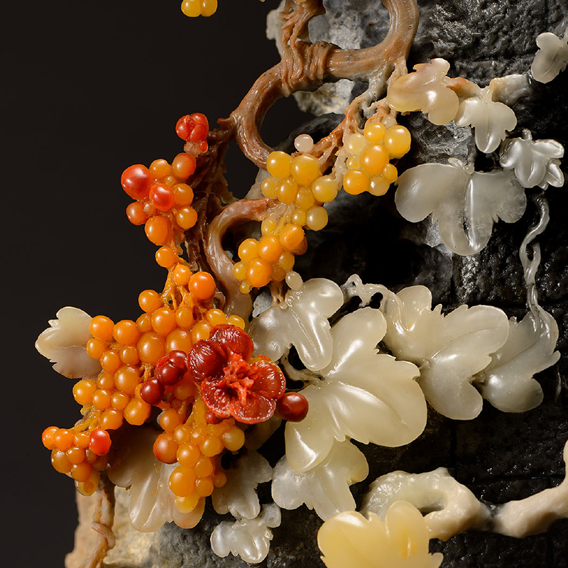 Fuxing Fuzhou Shoushan Stone Pendulum Pieces Fields Yellowstone Stones Original Stone and Tian Yuemerald Pendant Joy Affair