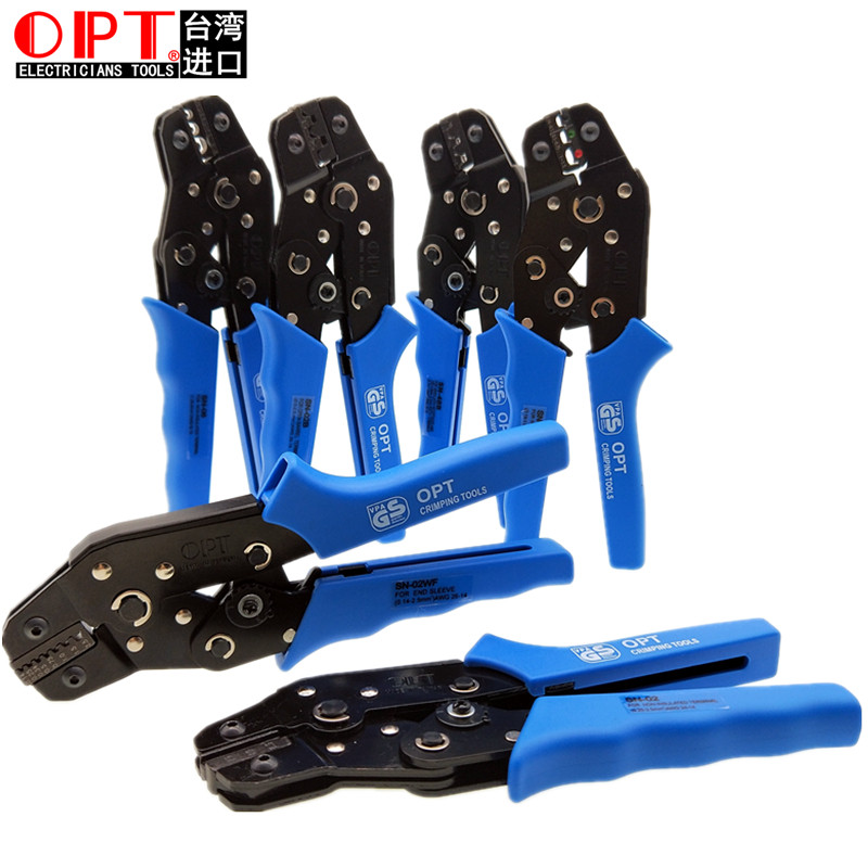 Taiwan OPT Imports crimping pliers SN-02C 06WF ratchet-type insulated nude-type continuous terminals crimping pliers