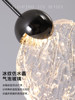 Crystal Bedside Pendant Light, Atmospheric Decoration for the Bedroom, High-End Floating Ice Light, Light Luxury Entryway Hallway Pendant Light