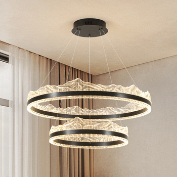2025 New Iceberg-Style Italian Minimalist Living Room Chandelier, Modern Simple Light Luxury High-End Villa Lobby Main Light