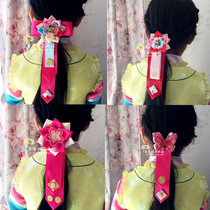 Green plums original new Korean suit adult hair with horsetail hair rope South Korean import ribbon hair adorned with butterfly flutter