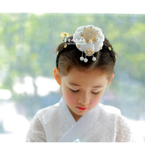 Young Hutchison North Korean Korean Korean Han Han uniforms womens headwear New Year haircut childrens hair Hair Accessories Hair and Photos Show Pearls
