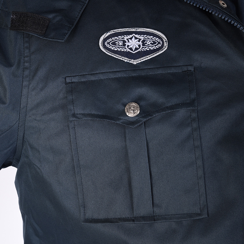 2018款新式保安大衣墨绿色多功能大衣防寒冬