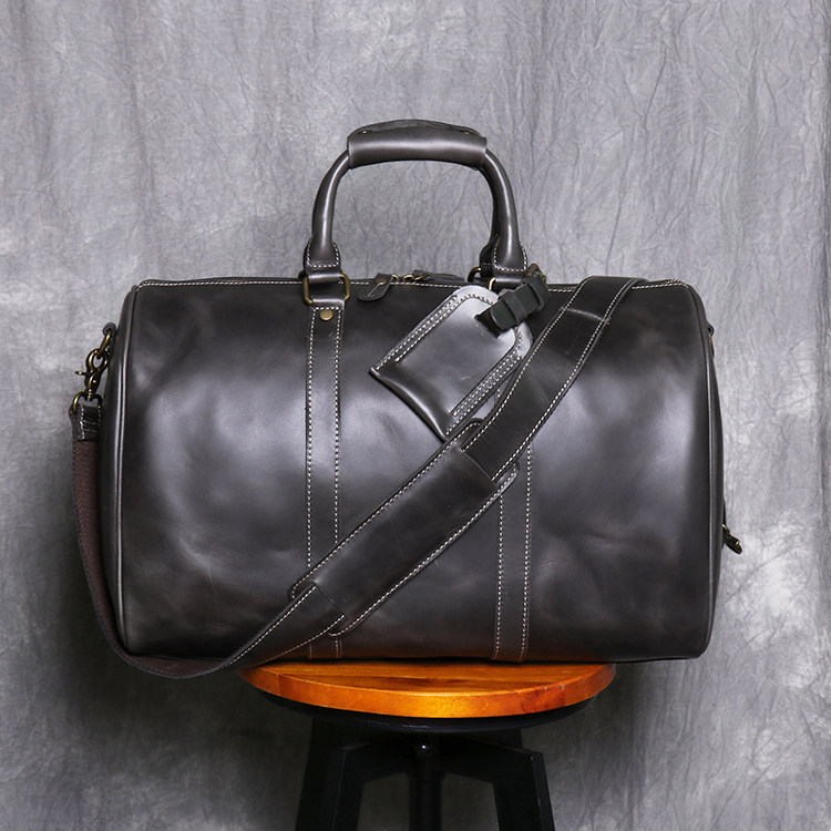 European and American retro old handbags large-capacity first-layer cowhide luggage bags for business travel one-shoulder messenger computer bag