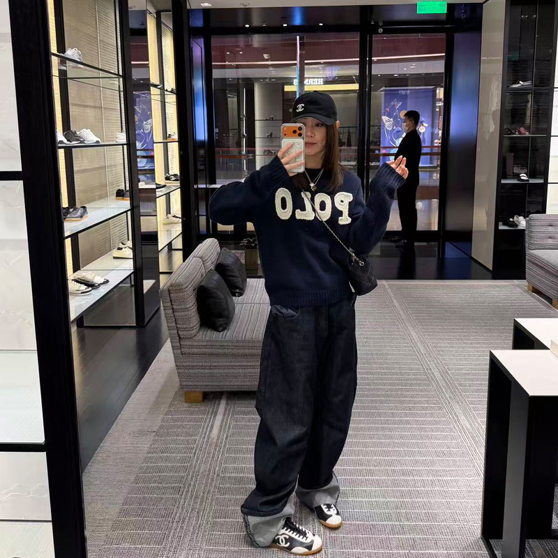 Lin Rou Rou [Original Color Scimitar Hem Jeans] American Style Loose Wide-Leg Pants for Women 2026 Spring New Collection Pants