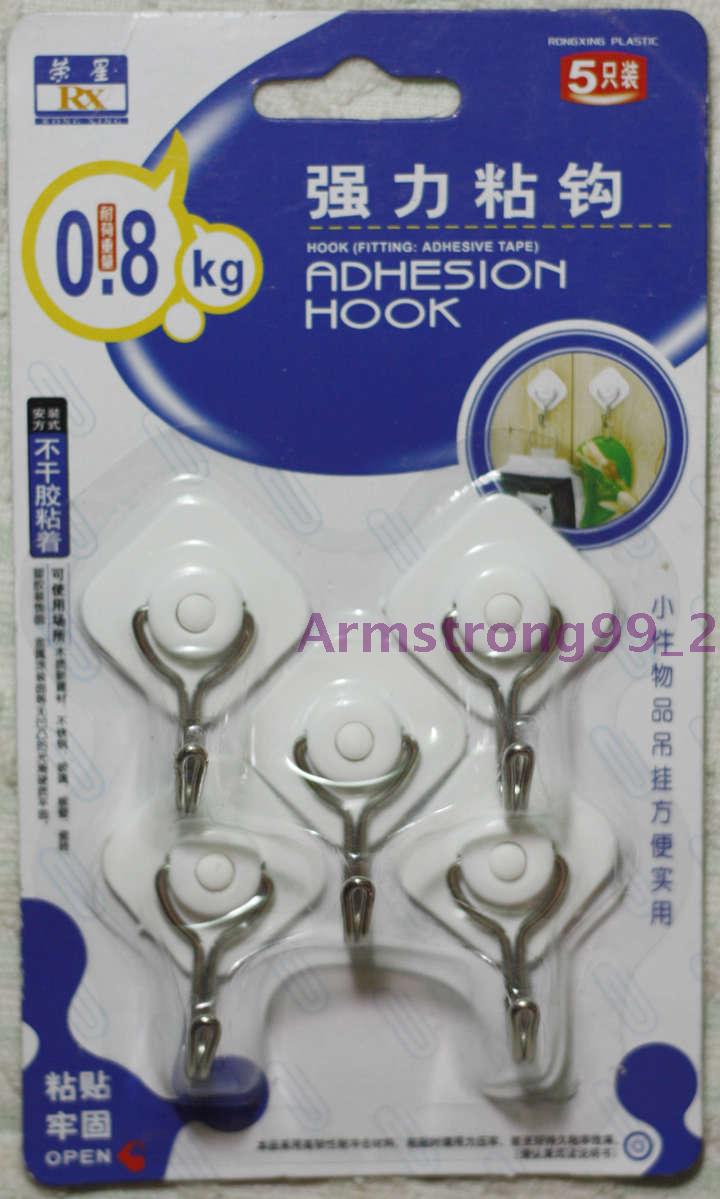 Sticky hook Rongxing brand hook simple hook RX-107 strong sticky hook load-bearing 0 8kg sticky hook 5