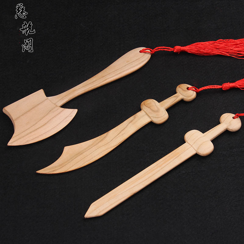 Peach Wood Knife Peach Wood Sword Peach Wood Axe Pendant Wood Carving Peach Wood Knife Sword Axe Children Toddler Toys