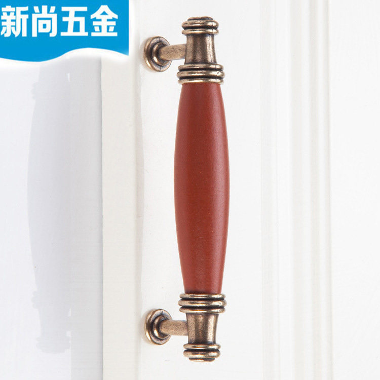 Wood handle drawer wardrobe door handle mahogany handle Chinese integral cabinet furniture hardware solid wood handle
