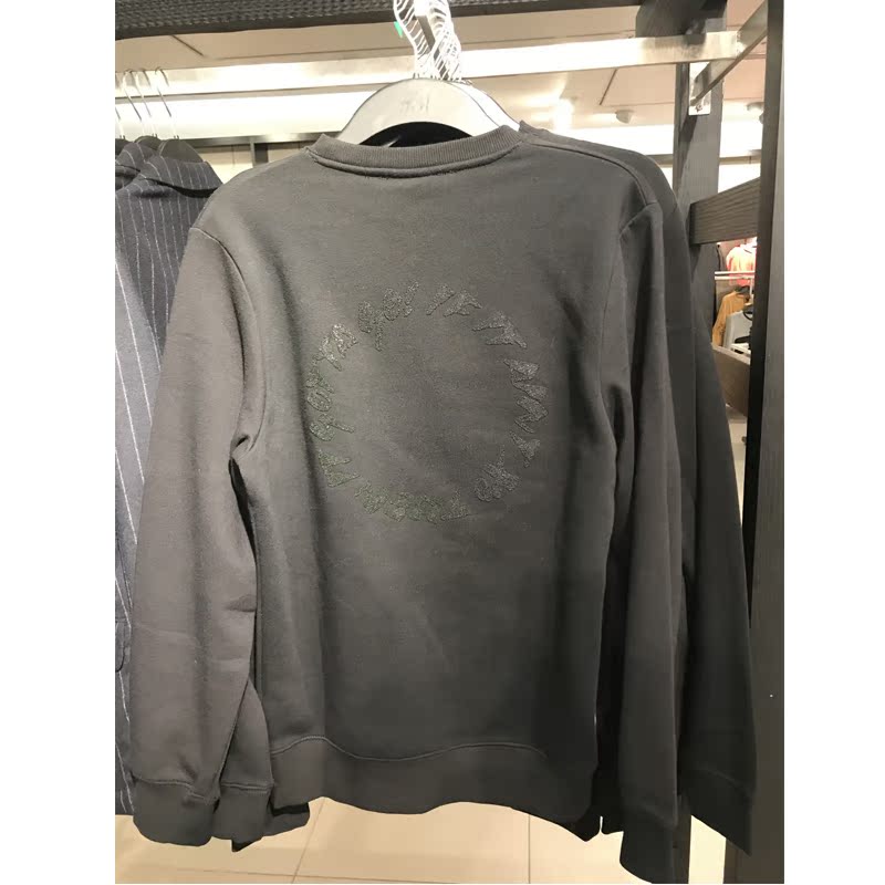 Áo len trùm đầu cho nam của H & M 2018 Mới chải bên trong Black Panther mẫu dài tay hàng đầu áo khoác hoodie có dây kéo