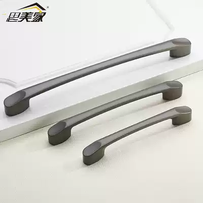 Nordic kitchen overall cabinet chest of drawers handle Modern simple gray cabinet wardrobe door handle Light luxury