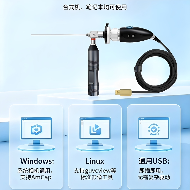 USB Convenient Endoscope Camera, Plug and Play for Computers, No Driver Required, Compatible with Mjpg Video Format