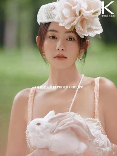 Оригинальный шелковый аксессуар для волос ручной работы для невесты, реквизит для фотографии