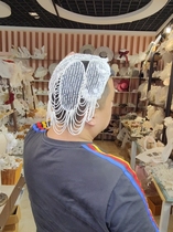 Meigao heavy hand-stitched beads retro hats bridal headwear photo studio photo sample photo shoot travel photo accessories