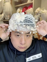 Mego original retro lace lily of the valley hair accessories bridal headwear and makeup styling photo shoot on location and travel