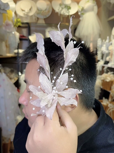 Оригинальный аксессуар для волос ручной работы для невесты, реквизит для фотографии