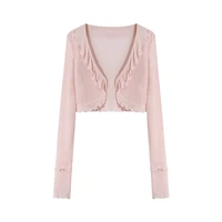 Cardigan [одиночная часть] [Текстура чувства высокого уровня // Летняя женская одежда/сеть красная одежда/система молока/также снова/поездка на женскую весну и лето/Горячие девочки/молоко сладкое/ремешок/в юбке принцессы]