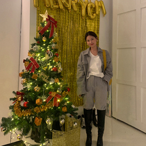 WXLSTUDIO relaxed short coat woman in spring and autumn 2022 new Han edition with a design sensory gray suit