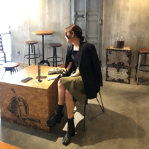 Small calendar WXLSTUDIO daily workwear cool multi pocket skirt female Korean version of high waist Medium-length dress