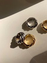 WXLSTUDIO 12 31 10:00am trendy recommended ~ cool Golden twist ring