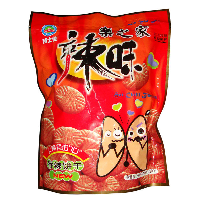 【天猫超市】鹰金钱 积士佳乐之家香辣饼干200g办公室休闲零食