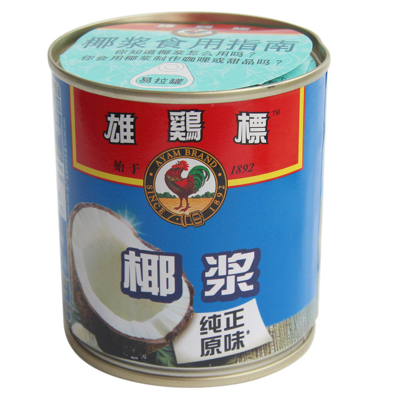 【天猫超市】马来西亚进口调料雄鸡标椰浆270ml/罐