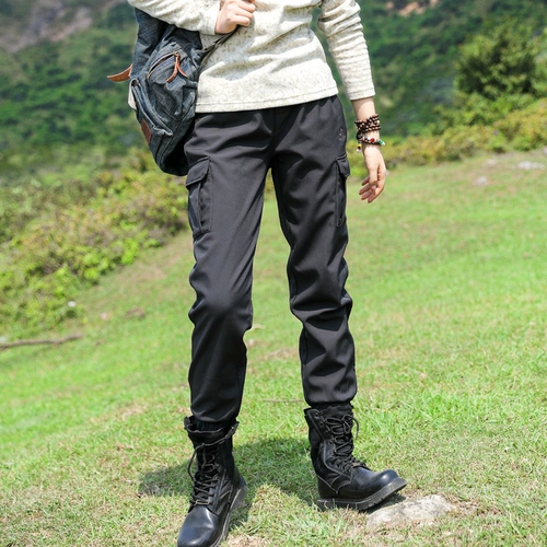 Дорожные бархатные дышащие удерживающие тепло ветрозащитные водонепроницаемые альпинистские демисезонные штаны, увеличенная толщина