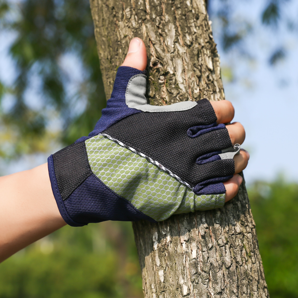 (clear cabin) outdoor sports gloves male and female universal semi-finger anti-slip abrasion resistant rock glove climbing equipment training