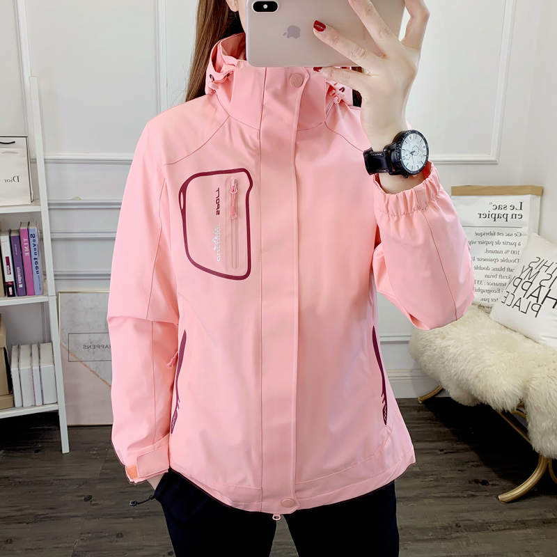 Outdoor Tide Card Submachine Clothing Woman in three-in-one Two sets Detachable down-down Neri thickened Autumn winter jacket Cotton Clothing