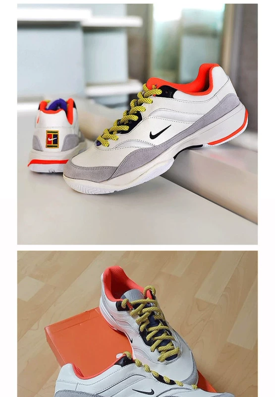 Giày tennis nam và nữ Nike / Nike Court Lite PRM retro màu trắng xanh lá cây AR6342-101-100